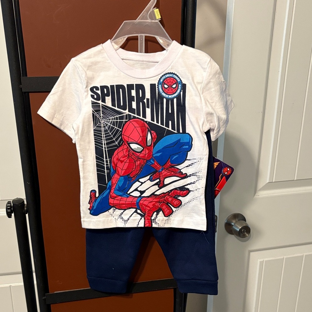 Marvel Spider-Man White, Red & Blue Kids Matching Set